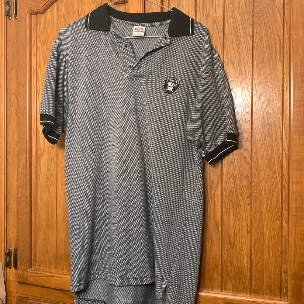 Raiders polo shirt mens medium